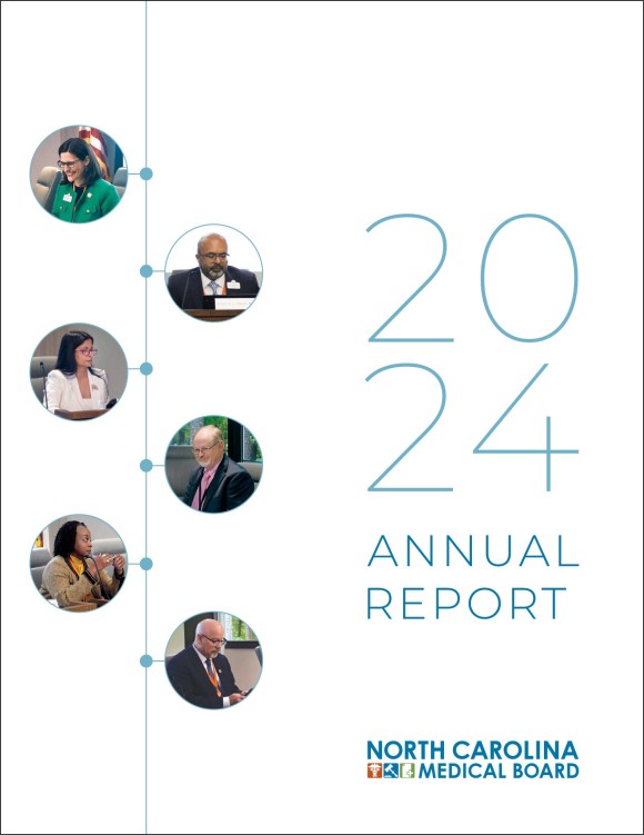 Picture of the front cover of the NCMB's 2024 Annual Report with some of the Board Members on it