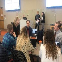 NCMB staff talking with Campbell University PA students